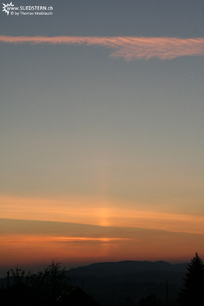 2007-08-04 - Sun pillar seen from Schindellegi, Switzerland